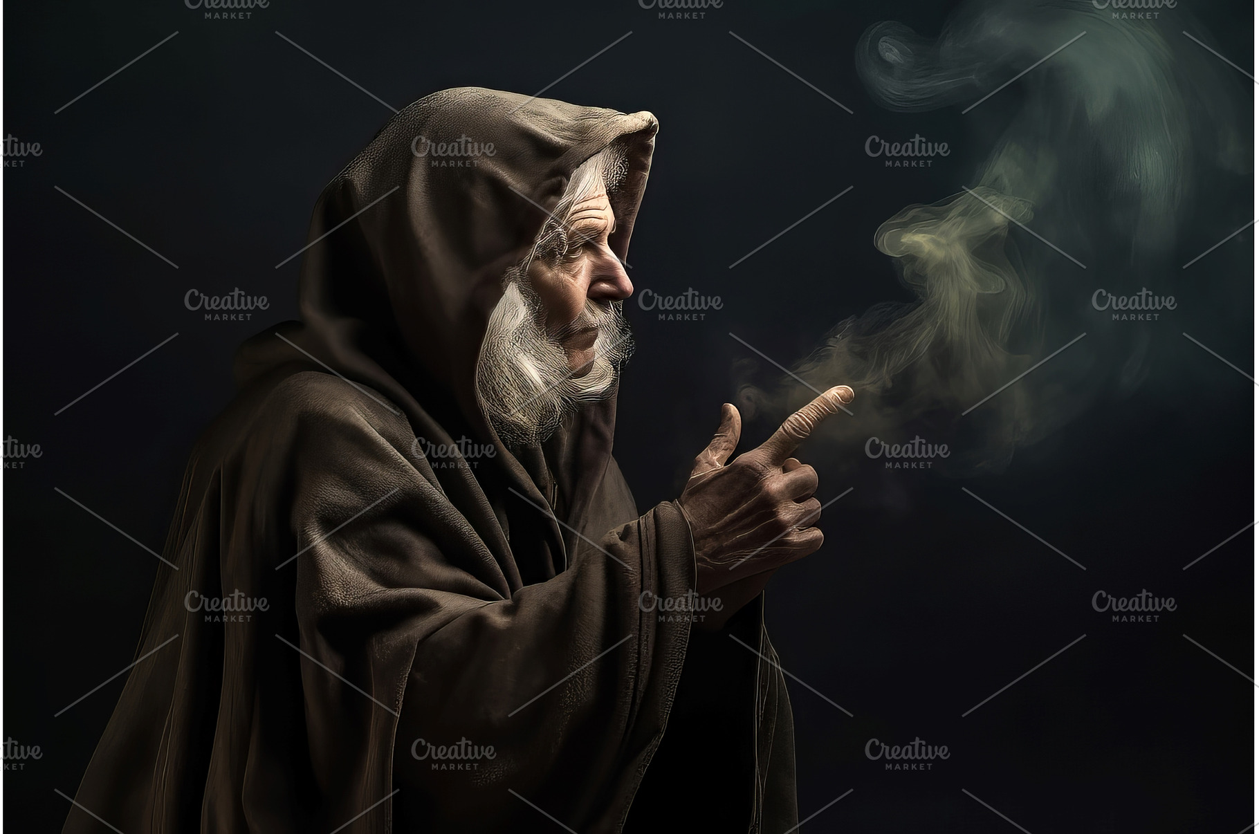 Old witcher smoke fantasy. Generate, an Architecture Photo by Ylivdesign