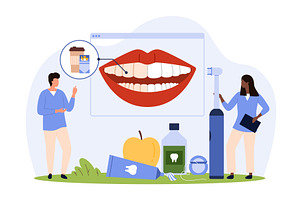Personal dental hygiene, teeth, a Person Illustration by Flashvector