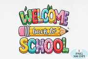 Welcome Back To School PNG, a Seasonal Illustration by Daily.Designs (Thumbnail 1 of 5)