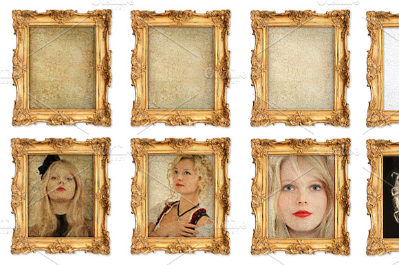 Golden frame with canvas preview 2