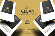 Simple Clean Business Card, a Business Card Template by Marvel (Thumbnail 1 of 5)