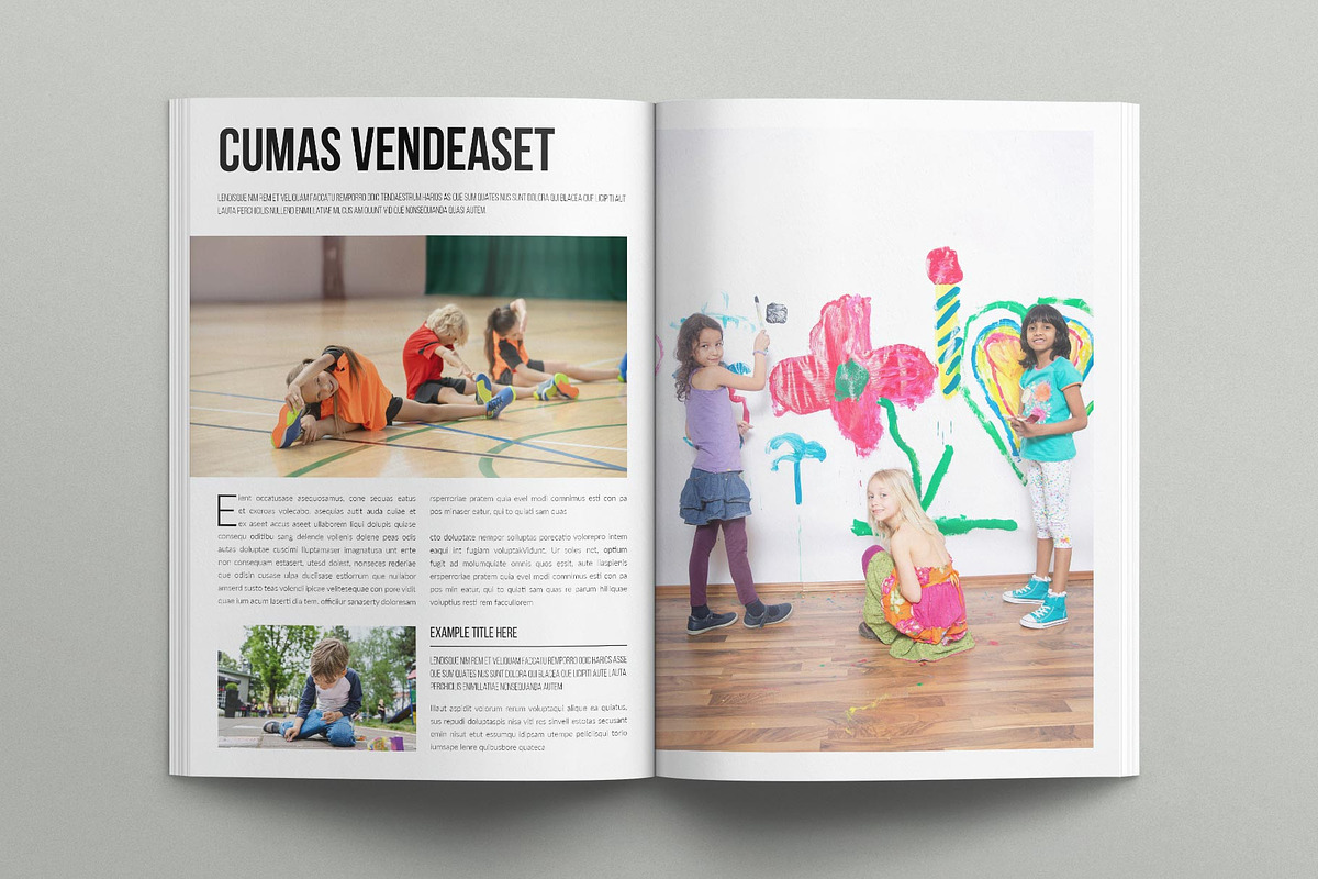 Kids Magazine Template, a Magazine Template by E-Type (Photo 4 of 7)