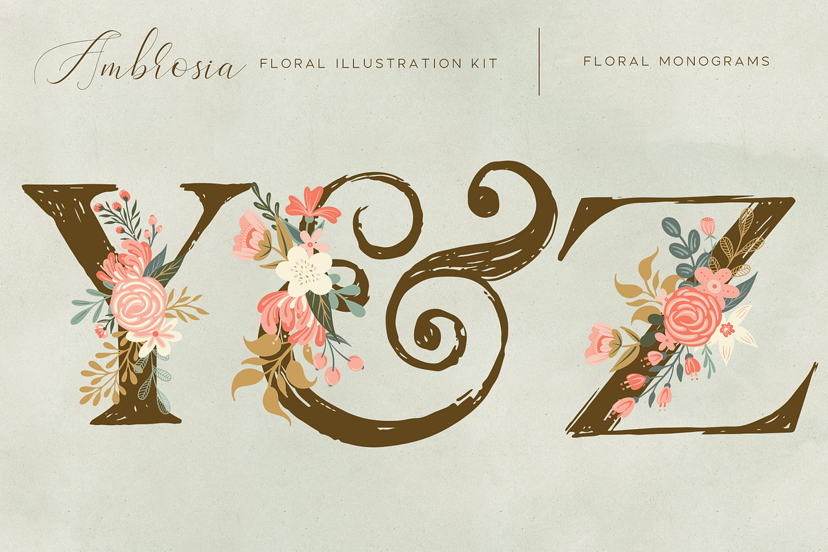 Ambrosia Floral Clip Art Kit, an Illustration by Eclectic Anthology (Photo 5 of 14)