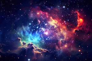 Night sky Nebula galaxies space, an Abstract Photo by Fascinadora