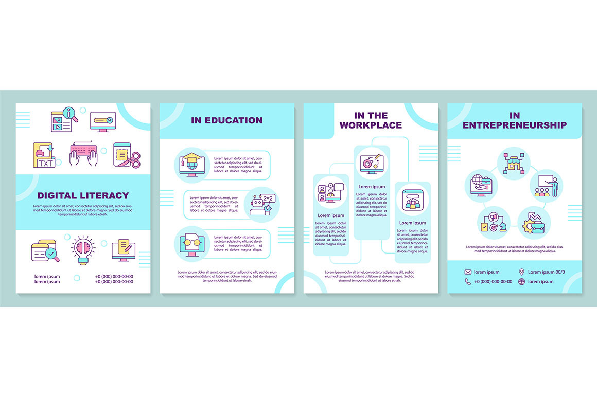 Digital literacy in spheres brochure, a Brochure Template by IMG Visuals