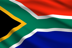Flag of South Africa, vector, an Illustration by Vector Tradition