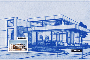 Blueprint Draw Photo Effect