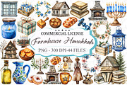 Farmhouse Hanukkah, Rustic Chanukah, an Illustration by designcity5 (Thumbnail 1 of 5)