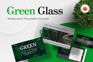 Green Glass PowerPoint Template
