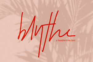 Blythe Genuine Handwritten Font