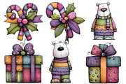 Whimsical Christmas Clipart, an Illustration by Designworld (Thumbnail 4 of 4)