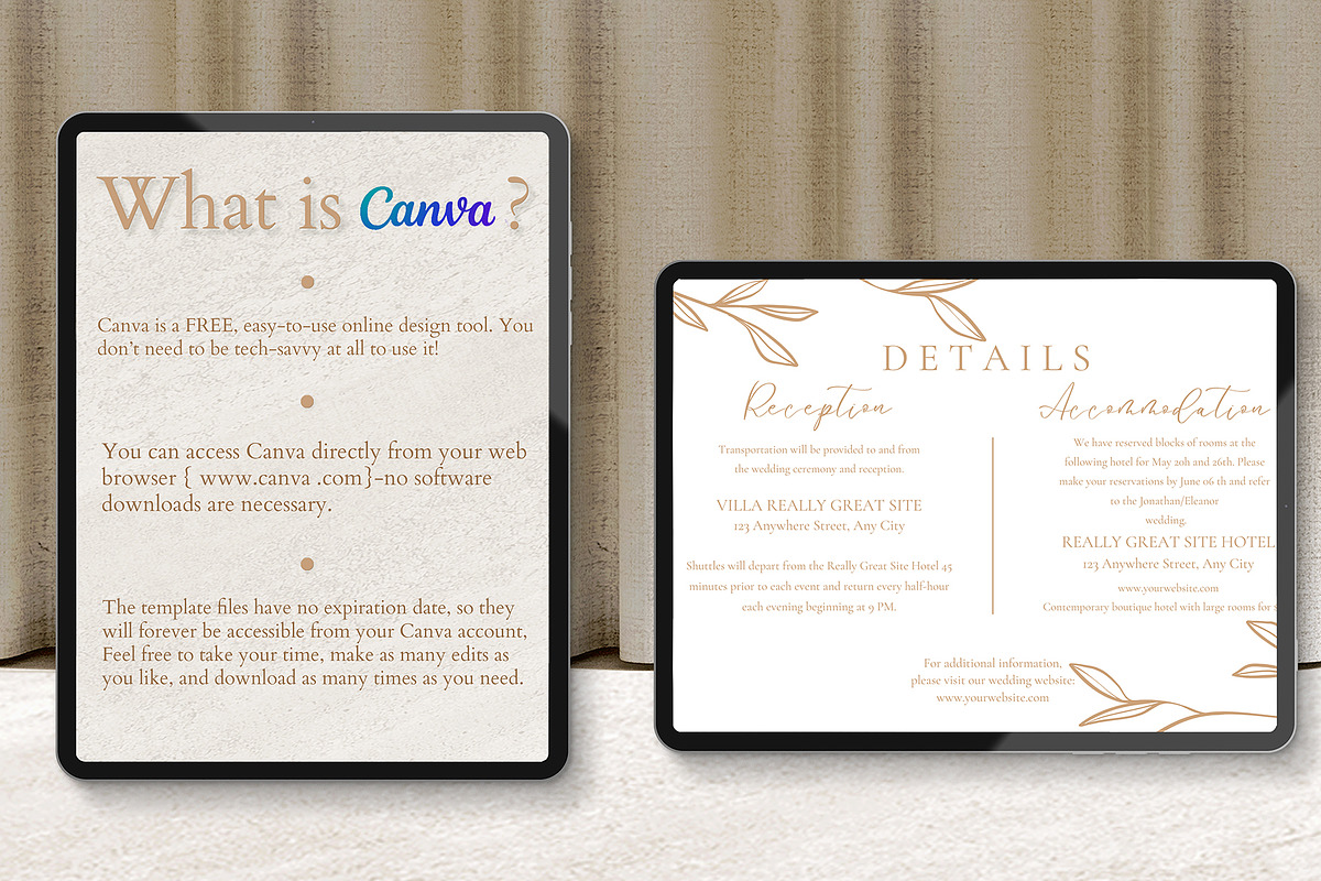 Canva Elegant* Wedding Invitation, an Invitation Template by ElladesignCo (Photo 3 of 4)