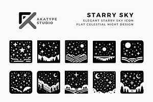 Starry Sky Icon, a Solid Icon by Akatype Studio