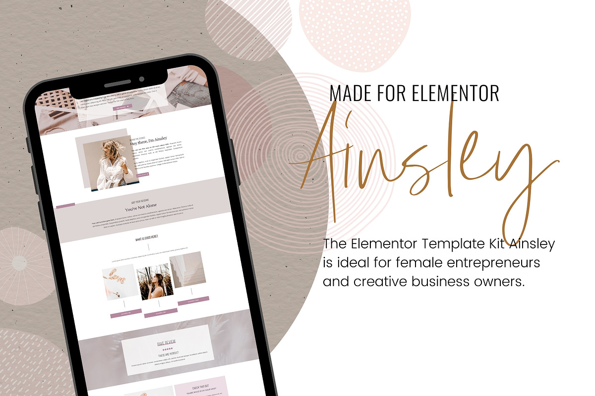 Elementor Template Kit Ainsley, a WordPress Template by Brand & Palms (Photo 2 of 8)