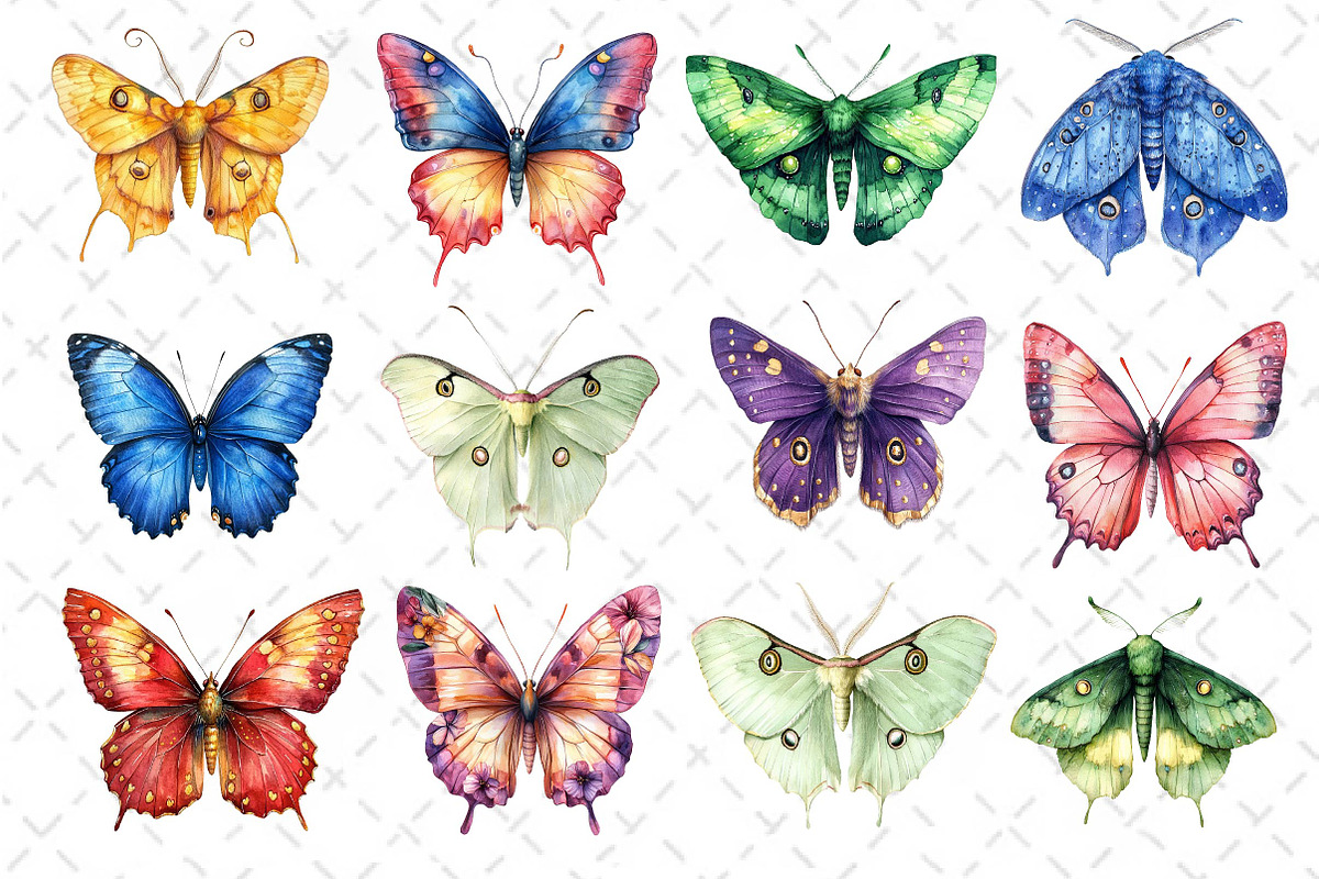 Watercolor Butterfly Clipart PNG, an Illustration by Dream Creation (Photo 5 of 6)