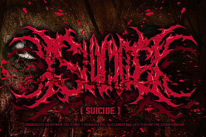 SUICIDE Brutal Death Metal Font 2