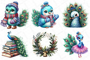 Watercolor Cute Peacock Clipart, an Illustration by DreamPrint404 (Thumbnail 3 of 5)