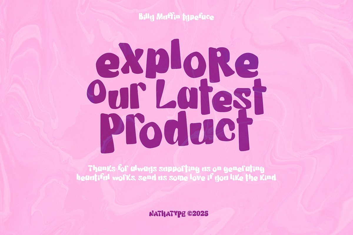 Billy Muffin, a Script Font by Nathatype (Photo 11 of 11)