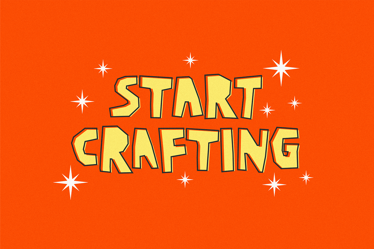 Monday Crunchy Quirky Cutout Font, a Handwritten Font by 24Design Studios (Photo 2 of 9)