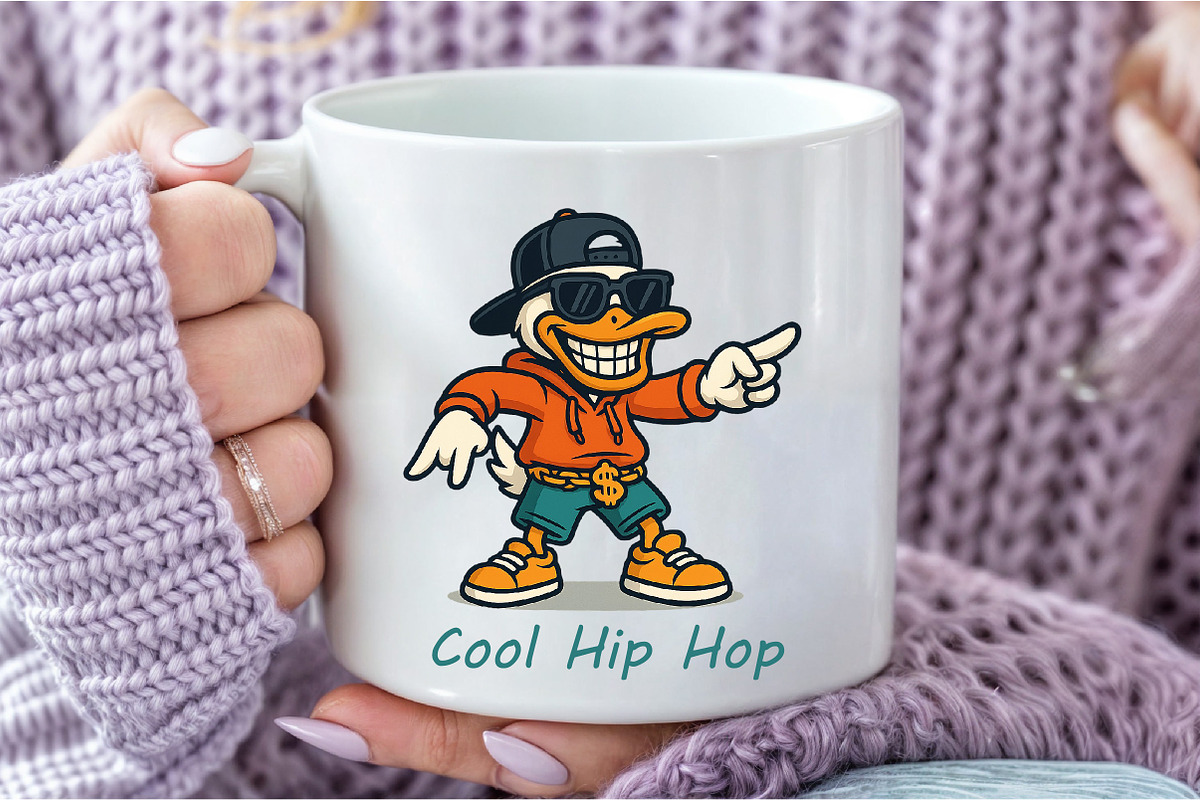 Cool Hip Hop Duck Digital PNG, an Illustration by DreamCafeArt (Photo 4 of 7)