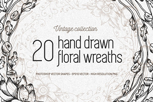 20 vintage floral wreaths