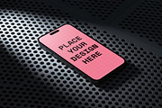 Mobile Phone Mockup Perforated Metal, an iPhone Mockup by smishura (Thumbnail 5 of 13)