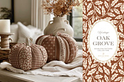 Oak & Acorn Autumn Patterns - Orange, a Pattern Graphic by Eclectic Anthology (Thumbnail 5 of 13)