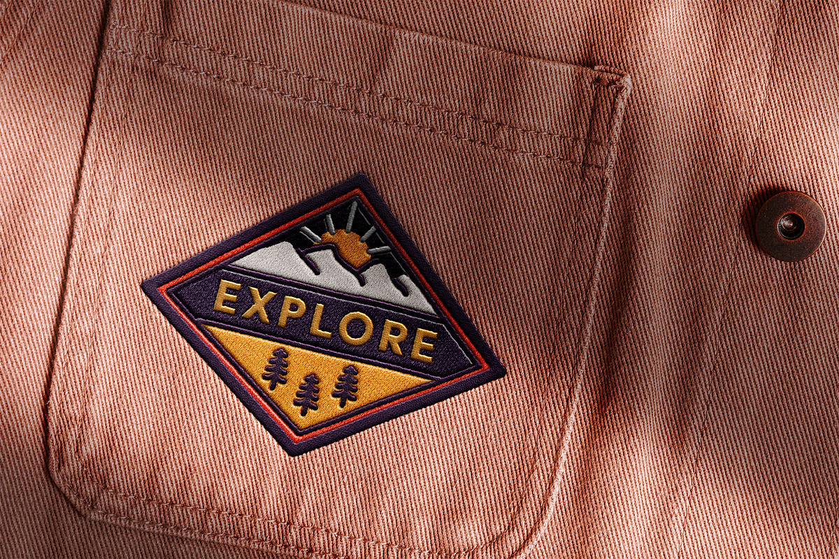 Embroidered Badge Scene, a Shirt Mockup by Design Squad