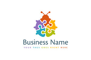 Puzzle Ladybug Custom Logo