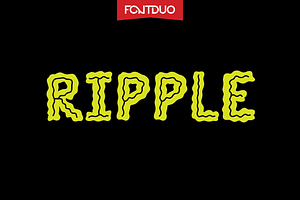 Ripple Wavy Hand-Lettered Inline