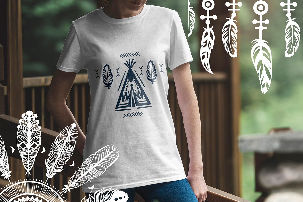 Tribal native ethnic design elements, a Decorative Illustration by ViktoriaARTprint (Photo 8 of 9)