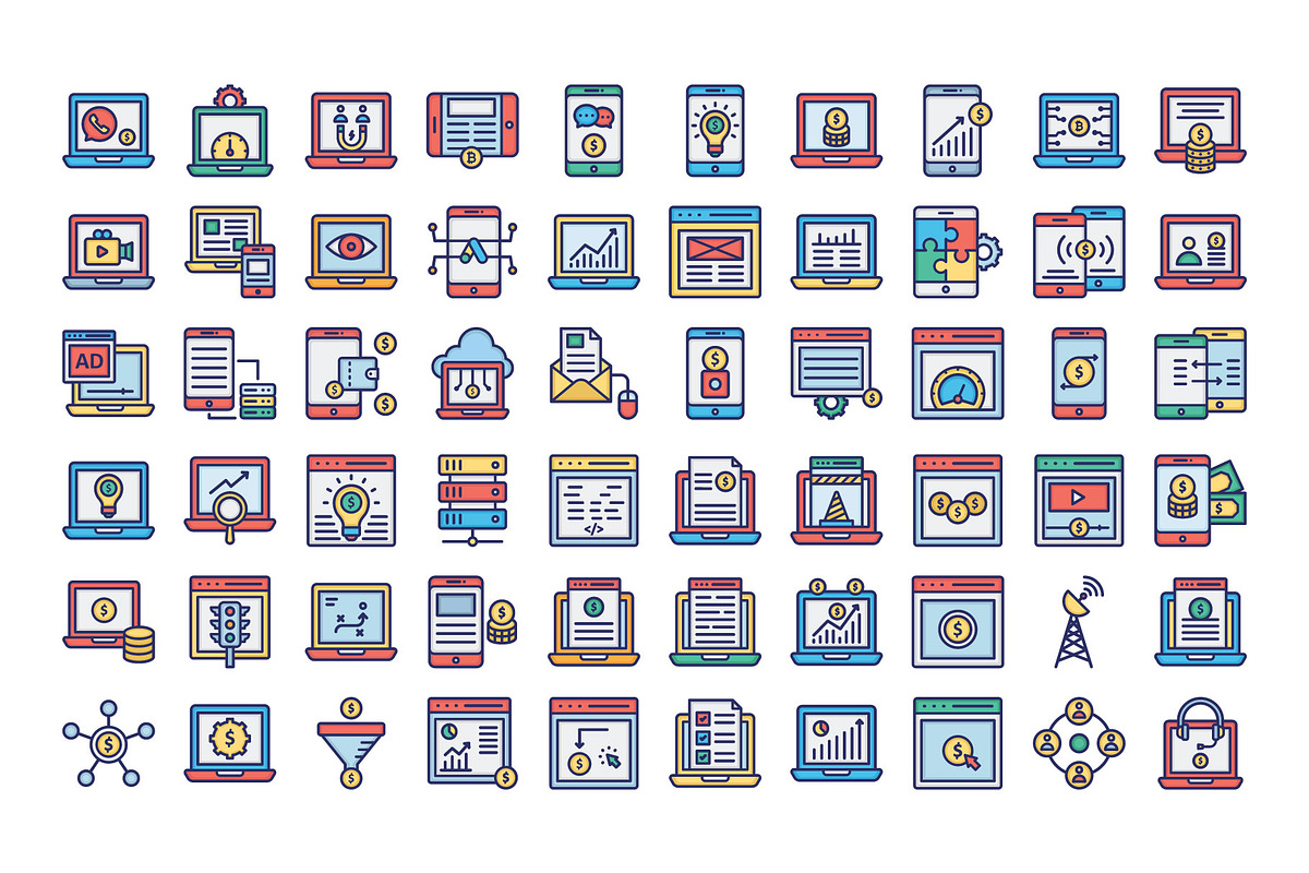 Online Earning Vector Icons, an Icon by Vector Portal (Photo 2 of 6)