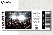 Editable Concert Ticket Template, an Invitation Template by YasdeyDesigns (Thumbnail 3 of 8)