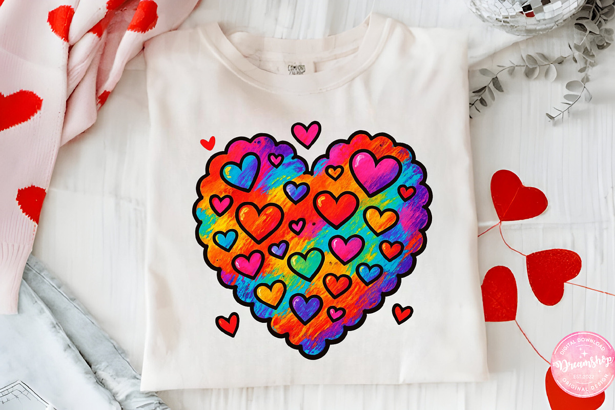Brushstroke Valentine Heart PNG, an Illustration by CreationArt (Photo 4 of 5)