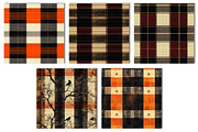 Halloween Plaid Seamless Pattern, a Pattern Graphic by Dream Creation (Thumbnail 7 of 7)