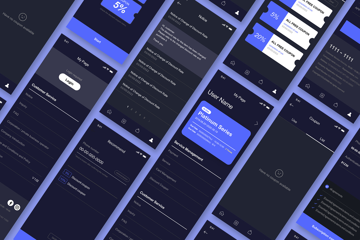 Login & My page App UI Kit, an UI Kit Template by Design Present (Photo 10 of 10)