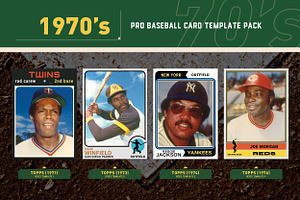 Pro Baseball Card Templates