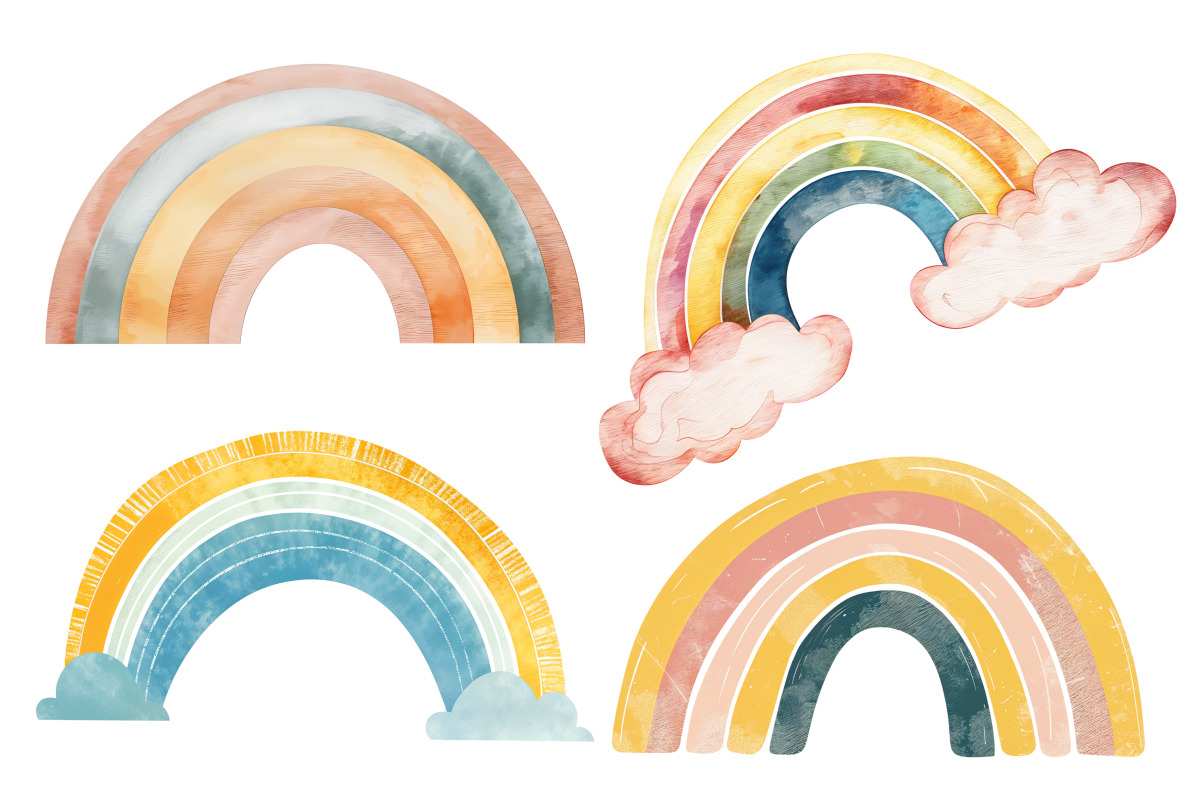 Watercolor Boho Unicorn & Rainbow, an Animal Illustration by Whimsy Brush Studio (Photo 6 of 9)