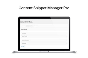 Content Snippet Manager Pro