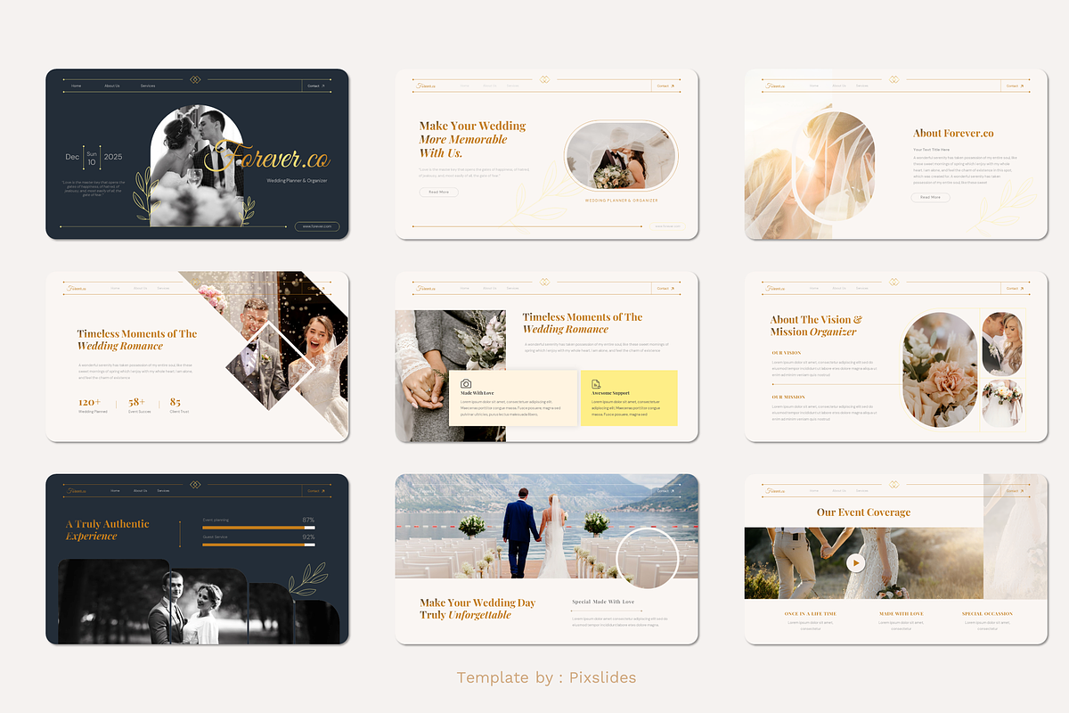 Wedding Planner Organizer PowerPoint, a Presentation Template by Pixslides (Photo 2 of 8)