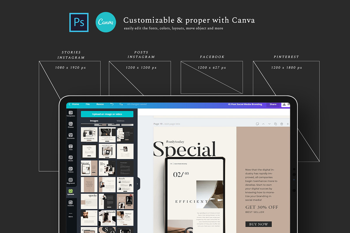 Lead Marketing Bundle | Canva & PS, a Social Media Template by Eviory (Photo 3 of 25)