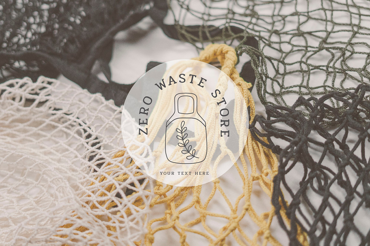 Eco Logo Templates - Zero Waste, a Branding & Logo Template by Katya_lu (Photo 9 of 11)