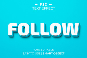 Follow 3D Text Effect, a Layer Style Add-On by himelgfx