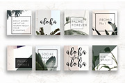 8 Pack Instagram Social Palm Layouts, a Templates & Theme by Aloha Philly (Thumbnail 2 of 7)