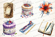 Watercolor Craft Clipart, Crafting, an Illustration by DreamCafeArt (Thumbnail 2 of 7)