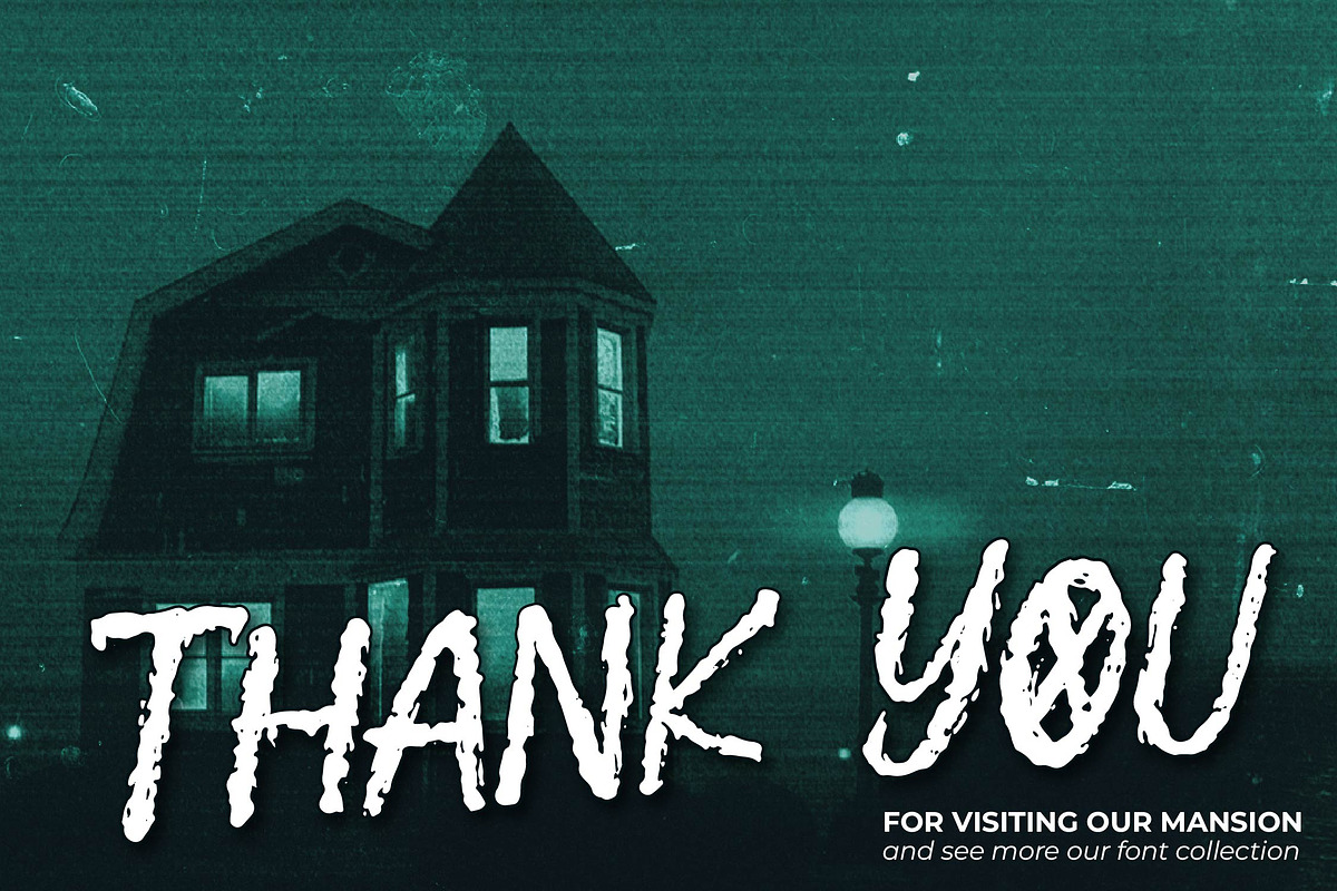 Wrong Mansion | Horror Font, a Font by Denustudios (Photo 14 of 14)