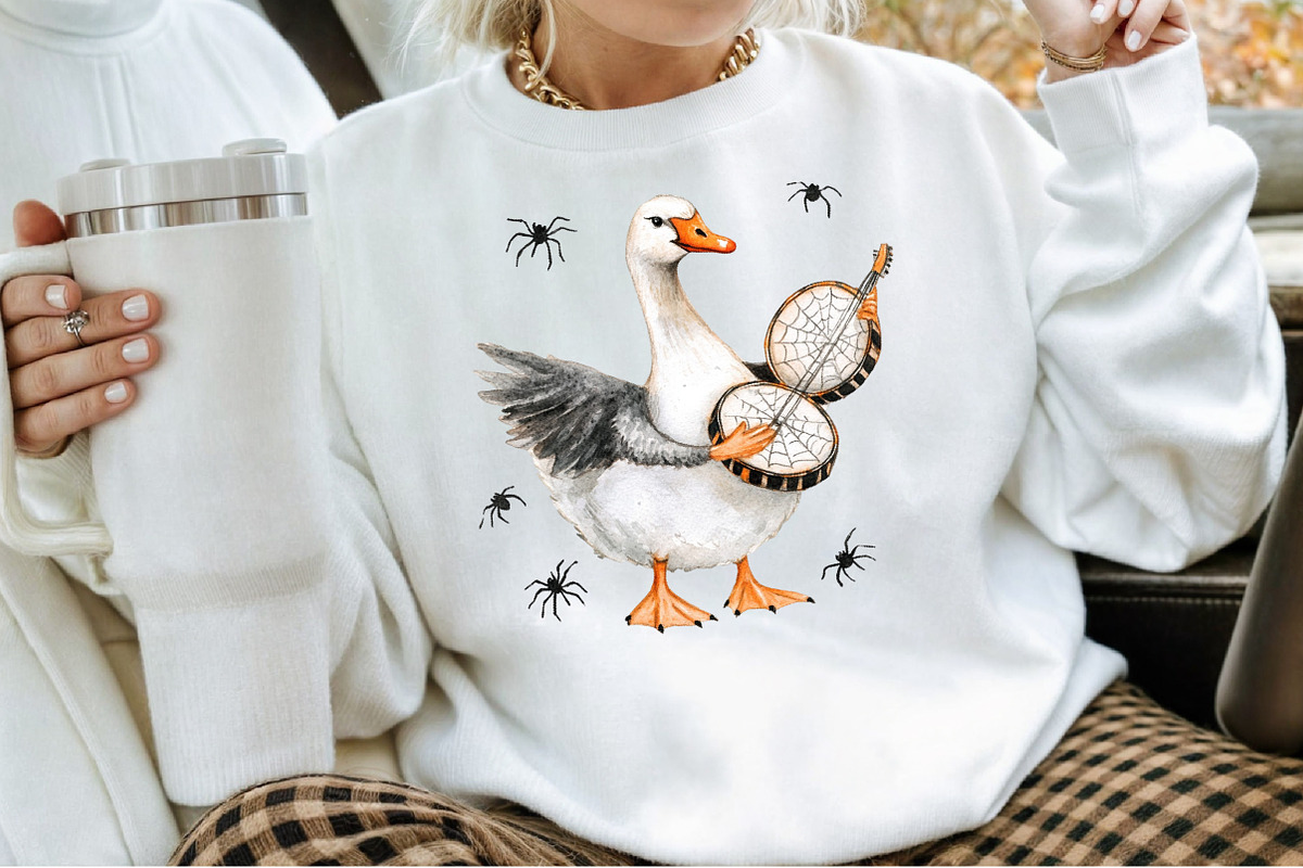 Retro Halloween Goose PNG Clipart Bu, an Illustration by Sublimation Artist (Photo 4 of 6)