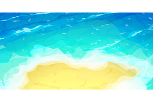 a tropical shoreline with clean blue, an Illustration by IfH