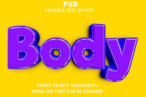 Body PSD Editable Text Effect