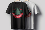 Merry Christmas Tshirt Template, a Stationery Template by MightyDesign (Thumbnail 1 of 5)